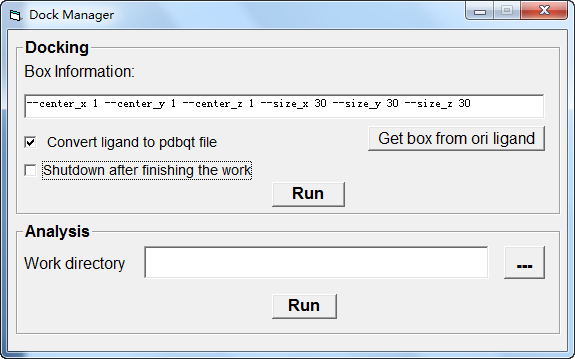 Screenshot of Docking Manager